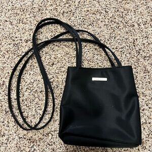NINE WEST BLACK SATIN CROSSBODY